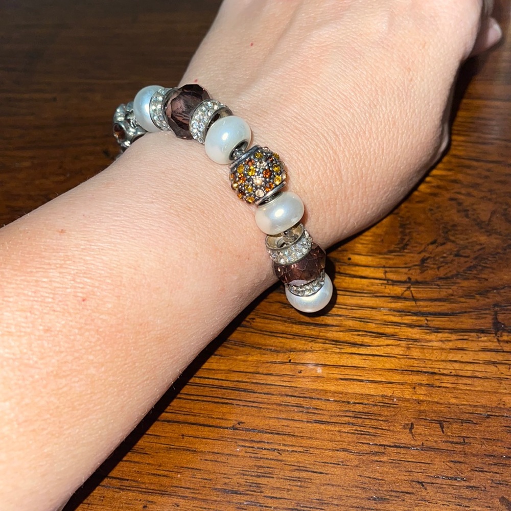 🔥🔥3/$20 Glass Bead Silver Bracelet